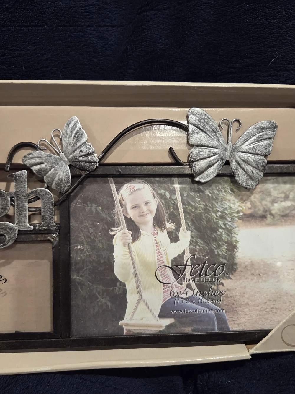 Live Love Laugh Silver Accent Wall Frame With Butterflies NEW